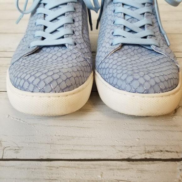 Kenneth Cole NY KAM Snake Embossed Leather Lace Up Sneakers - Picture 3 of 12